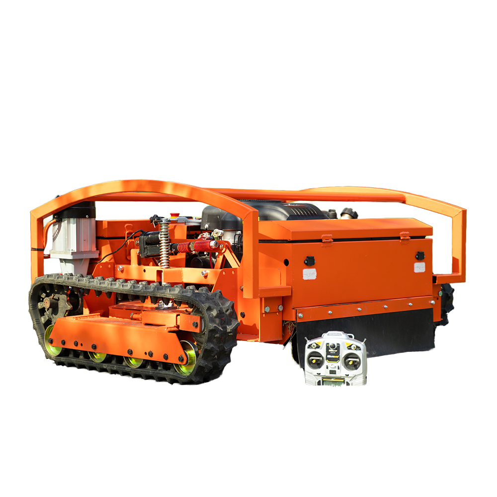 High Power Agricultural Equipment Battery Grass Cutter 900mm 608cc Heavy Duty Remote Controller Mulcher Crawler Robot Farmer