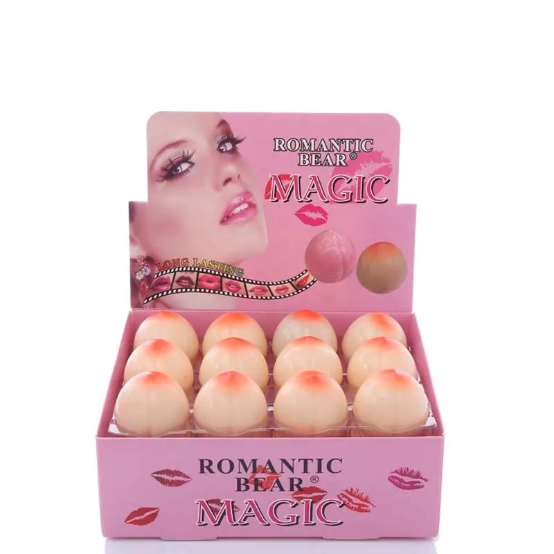 Amazon Hot Selling Private Label Peach Flavor 24 Hours Nourishing Lip Balm Customization mini size low moq Factory price