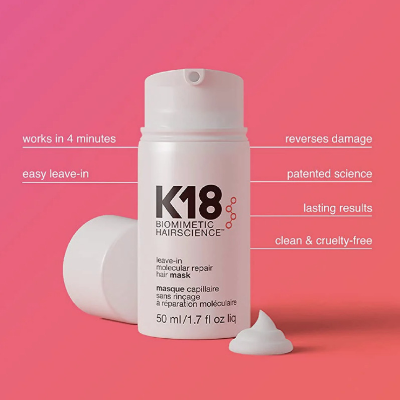 High Quality Premium Leave-In Molecule Repair Damaged Hair K 18 50ml Fast Reversal Bleach Damage Repair Hair Care Products
