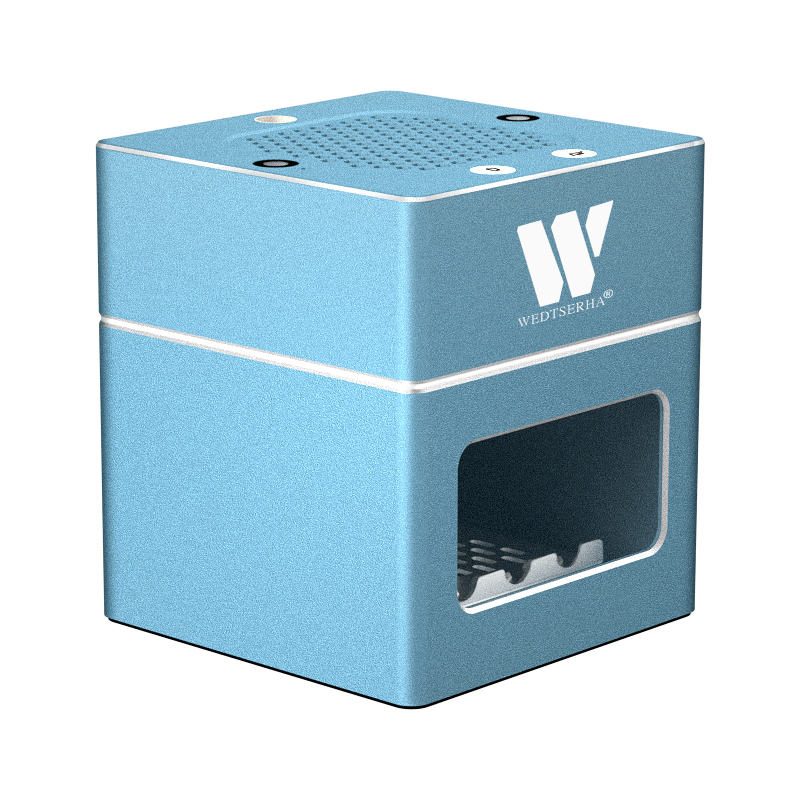 Wedtserha New Aluminum Housing Smokeless Ashtray 3 In 1 Smoke Ashtray With Cigarette LED Light USB Rechargeable Ashtray For Car