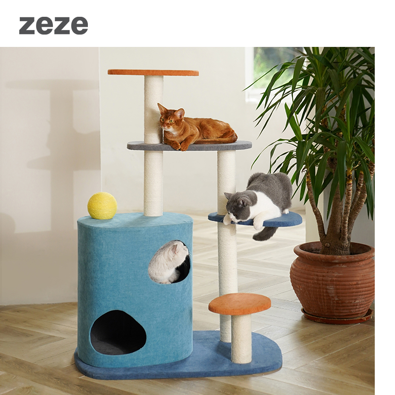 China Factory Wholesale Luxurious House Customized Manufacturer Cat Trees Large Cat Tree