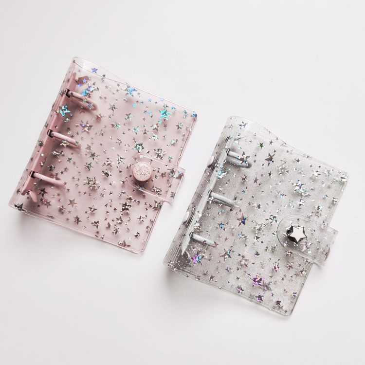 High quality hot sell cheap price school supplies lovely 3 hole mini loose-leaf pvc notebook