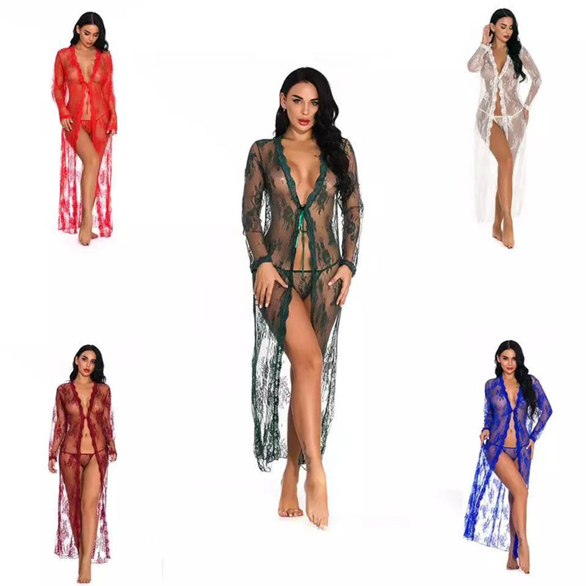 Hot Sale Party Long Nightie Dress Mature Women Sexy Womens Lace Lingerie Ladies Nightie Nightwear Party Dress Lingerie Ladies