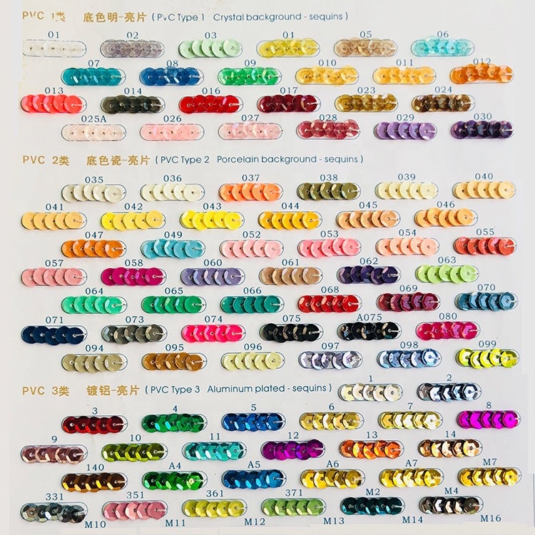 Factory Wholesale Mixed Shapes Mixed Colors Bulk Loose Round Cup Shape Silver Sequins For DIY Craft