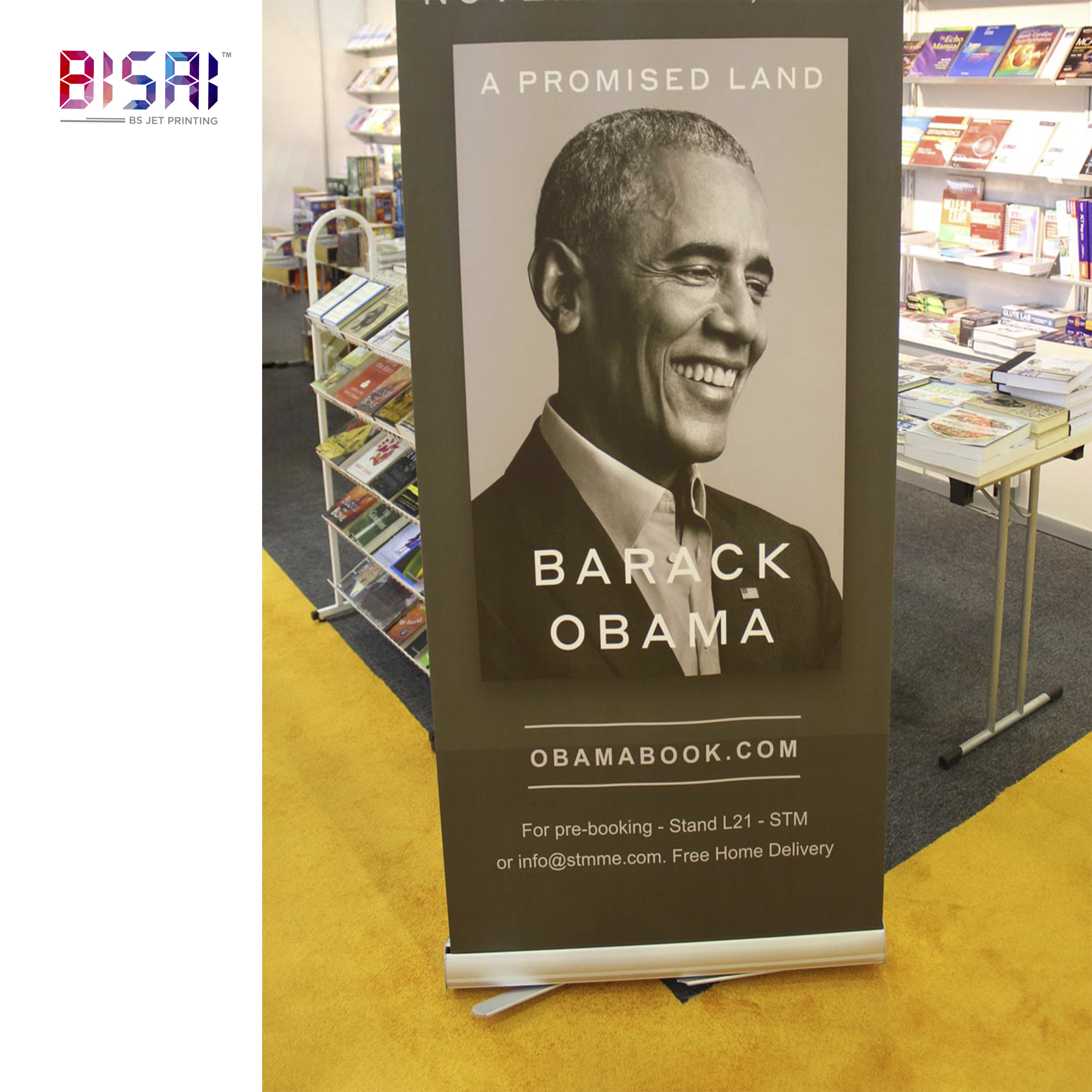 Quality cheap high cost effectiveness floor double sided retractable hand-held scroll banner