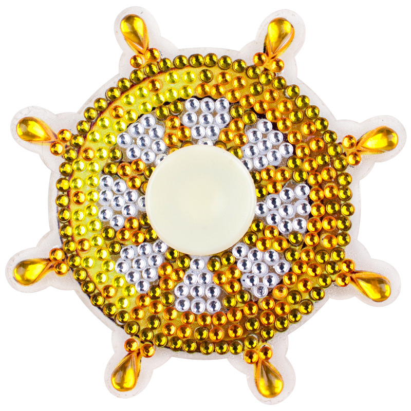 New Design Funny Toy Anti Anxiety Rudder Shape Diamond Mosaic Embroidery 3D Fidget Spinner Toys