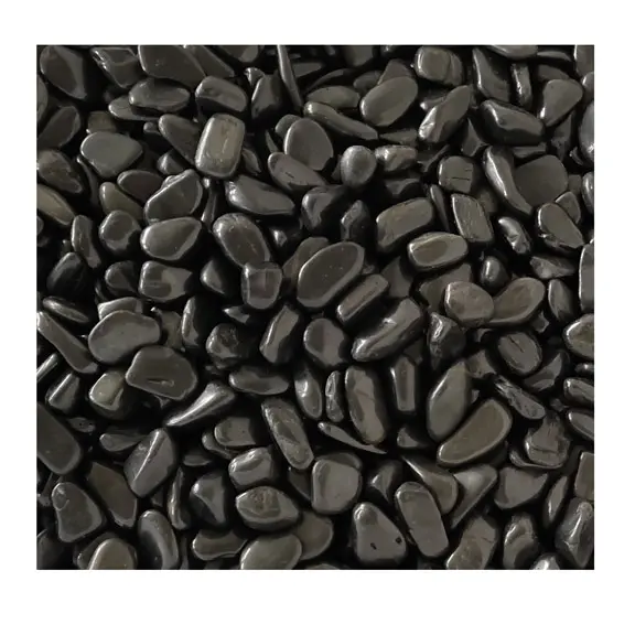 cheap black stone polished pebbles