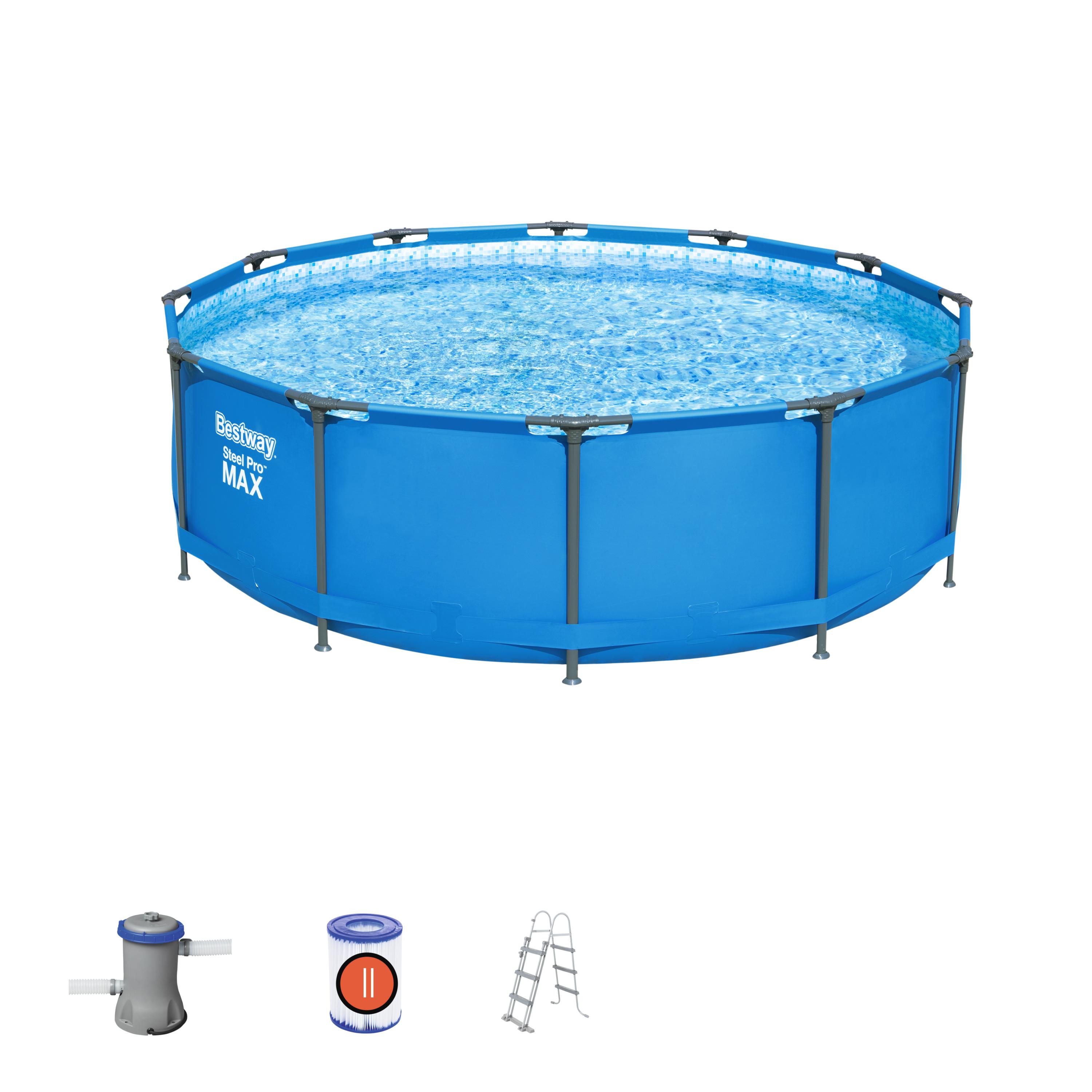 Bestway 56418 сталь pro каркасный бассейн складной стабильное водопроводный игровой бассейн плавать оптовая продажа пластиковый бассейн для взрослых 3,66 м x 1,00 м (12'