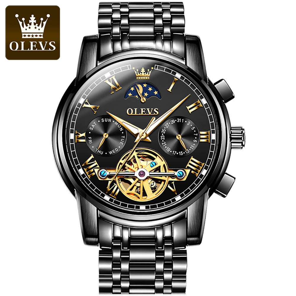Мужские наручные часы OLEVS 6617 автоматические механические часы Montre Homme модные деловые мужские наручные механические часы