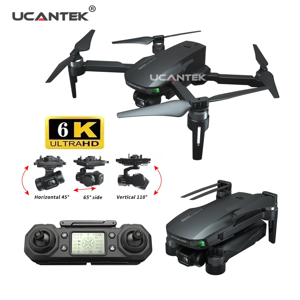 Ucantek M9-Max складной 5G с Gimbal RC Drone 6K Wi-Fi камера 22 mins длительный полёт бесщеточный GPS Квадрокоптер Дрон