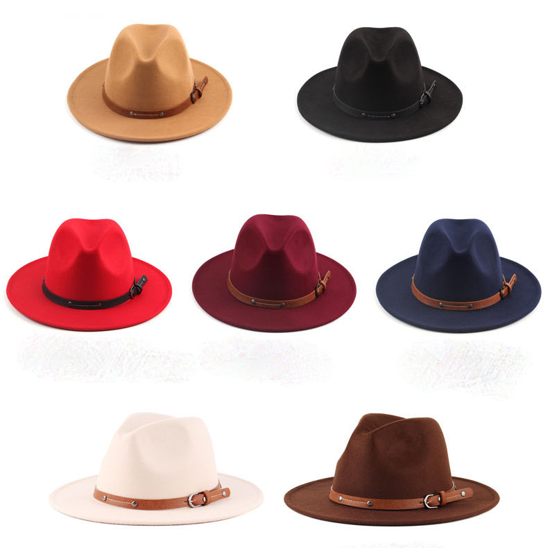 Trending products 2021 new arrivals flat top jazz top hat autumn and winter men and women British woolen hats