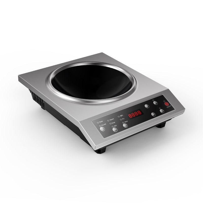 Kitchen Equipment 3500W Commercial Induction Wok Stove Stainless Steel Induction Cooker