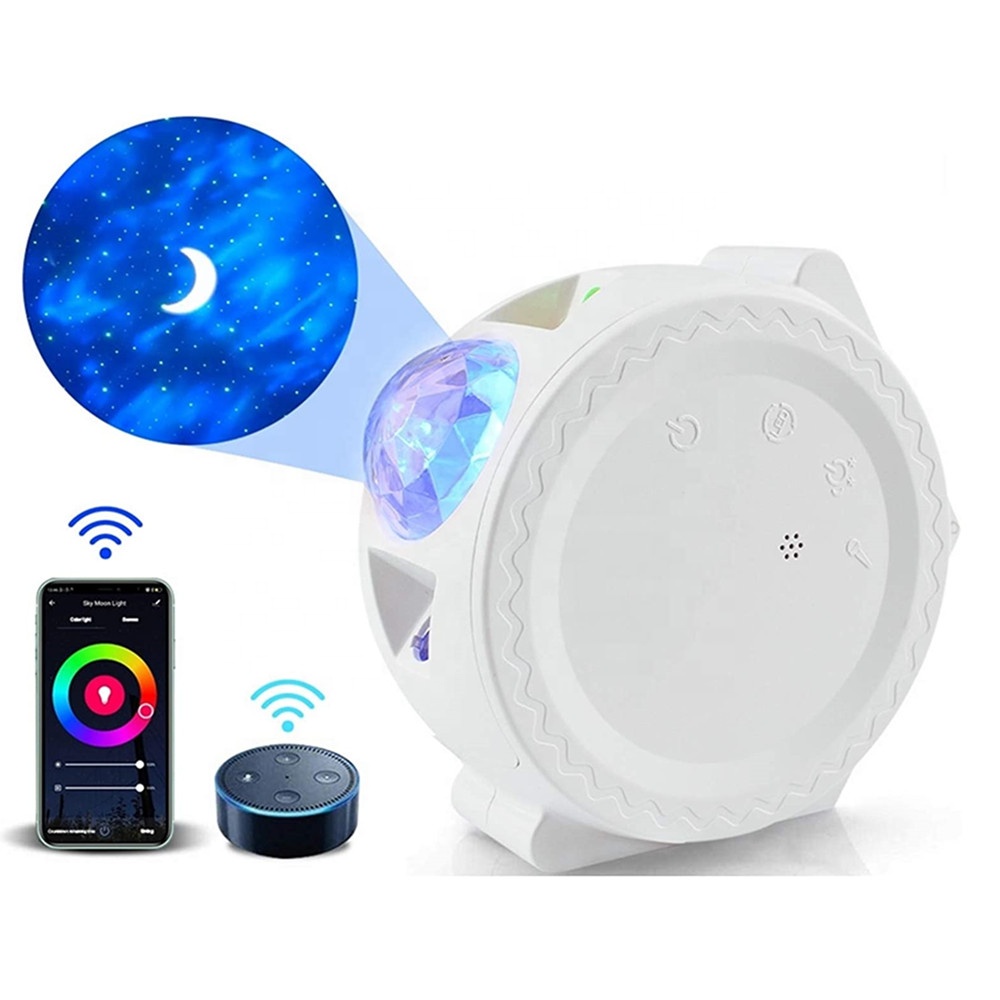 Biumart WIFI Galaxy Projector Drop Shipping Free LOGO Smart Life Tuya APP Phone Control Moon Starry Star Light Galaxy Projector