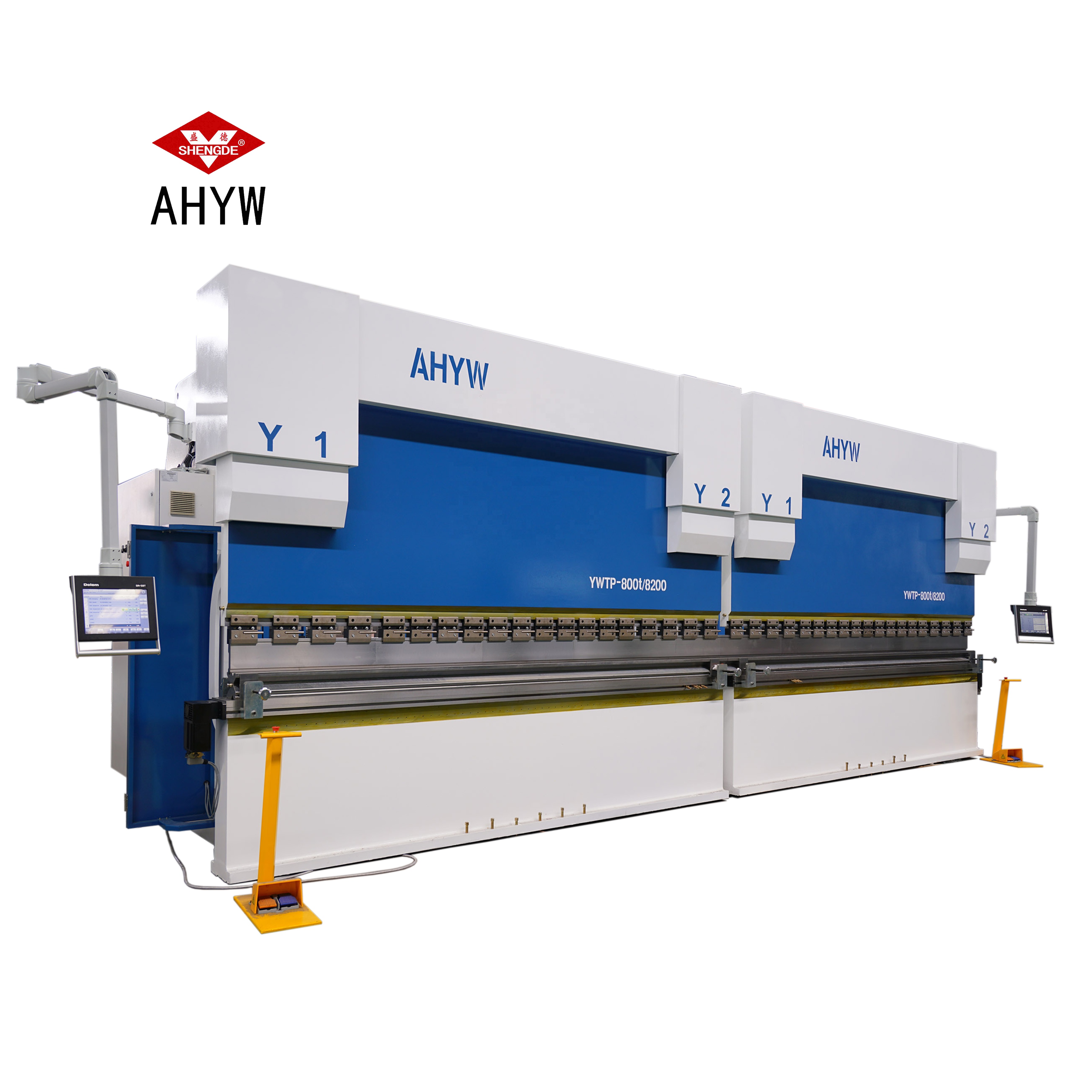 AHYW 4 оси CNC тандемный пресс тормоз с DELEM DA58T 2D графический контроллер
