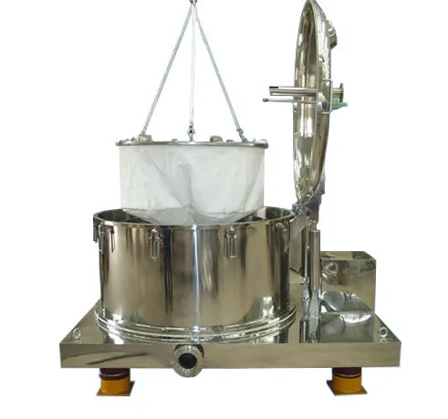 industrial pharmaceutical lifting bag filter centrifuge for large solid liquid-solid separation with filter bag