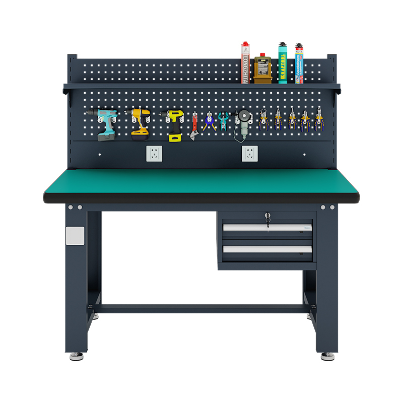 Industry 1.8 Meter Metal Garage Work bench Heavy Duty Workbench with Draws for Workshop and Storage