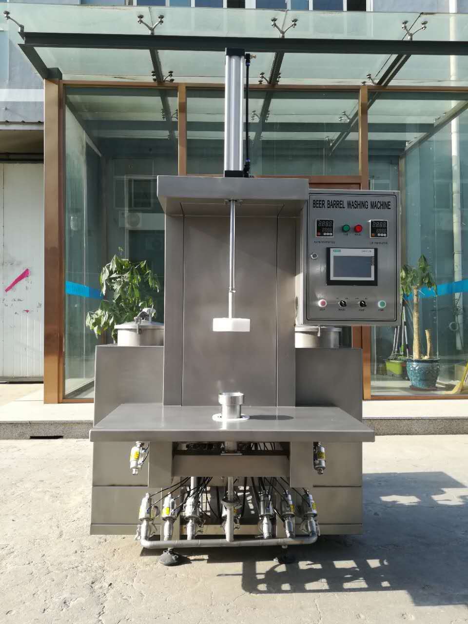 Single Head Beer Keg CIP wash machine beer keg washer with PLC control