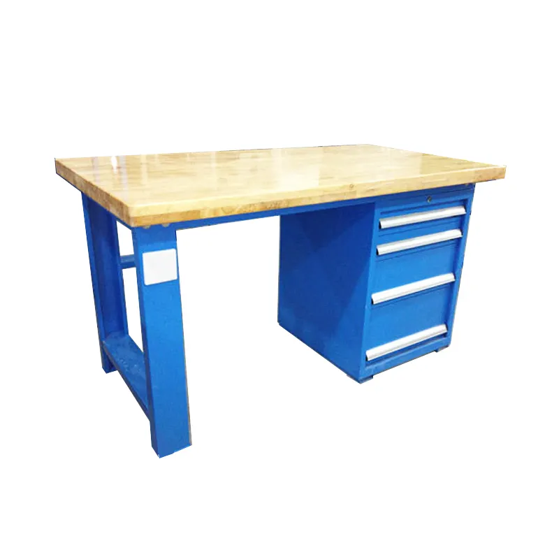 Customized movable wood steel work table standing working table with drawers