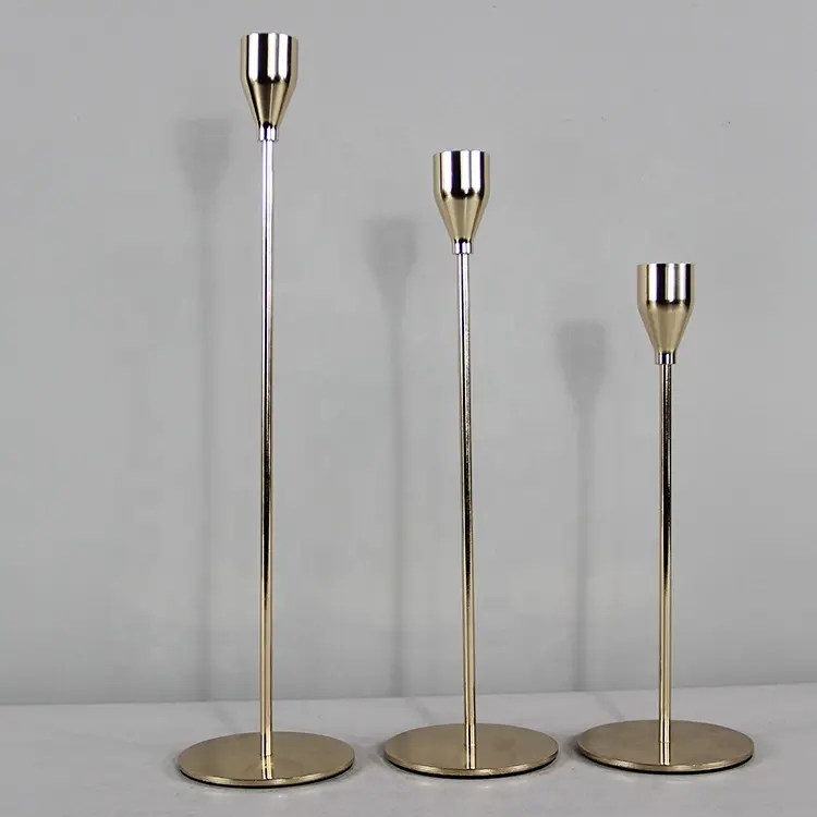 Candle Stick Holders Sample Available European Metal Other Rose Gold Taper Custom Tall Wedding Decorative Candle Lantern Stick Holder Stand