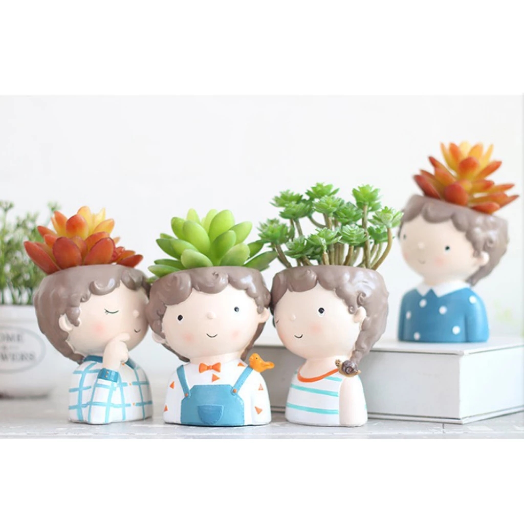 Flower Girl Planter Set European Style Succulent Plants Planter Pot Mini Bonsai Cactus Flower Pot Home Decor Craft