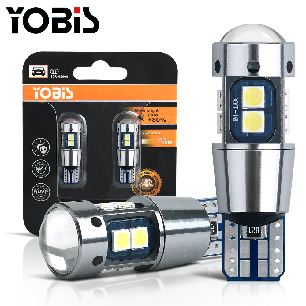 Yobis T10 3030 10 SMD неполярность DC 12-24V Led Canbus без ошибок лампа для чтения салона автомобиля