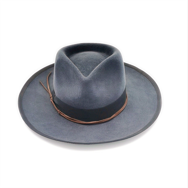 Wholesale Winter Adult Men Women 100% Australia Wool Fedoras Felt Hat With Wide Brim