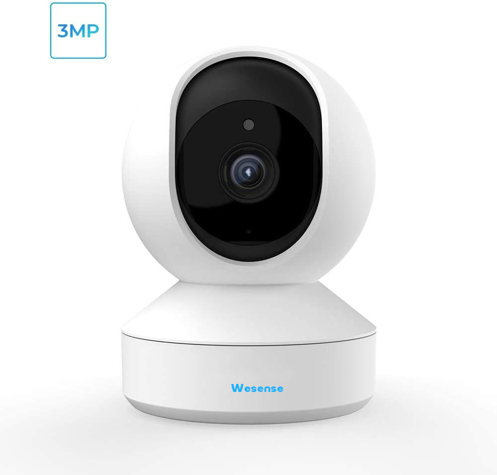 Wesense беспроводная камера безопасности, видео мониторы WiFi камера для домашней безопасности, панорамирование наклона детский монитор/камера для домашних животных