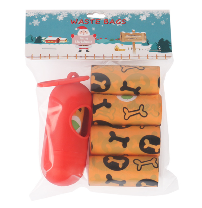 High Quality Degradable Plastic Bone Pattern Design 5 Rolls Environmental Eco Friendly Epi Dog Pet Poop Bag