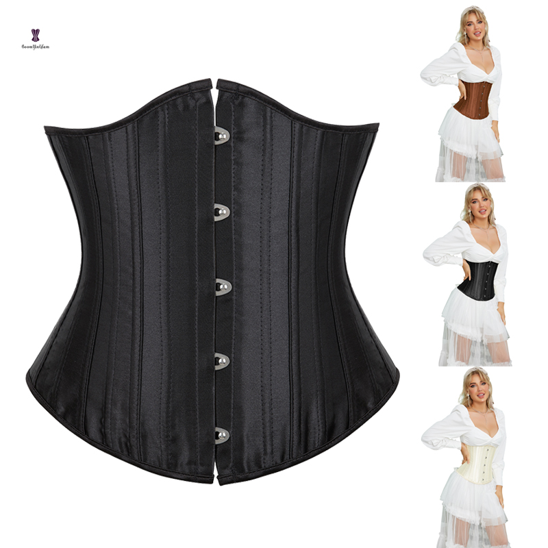 3 colors heavy duty 26 steel bones 3-layers Gothic Corset Slimming Waist shaper Modeling Strap Underbust Corselet bustier