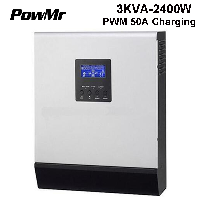 3KVA 2400W 230V Гибридный солнечный инвертор Встроенный с 24VDC PWM 50A блок управления установкой на солнечной батарее PS-3KVA