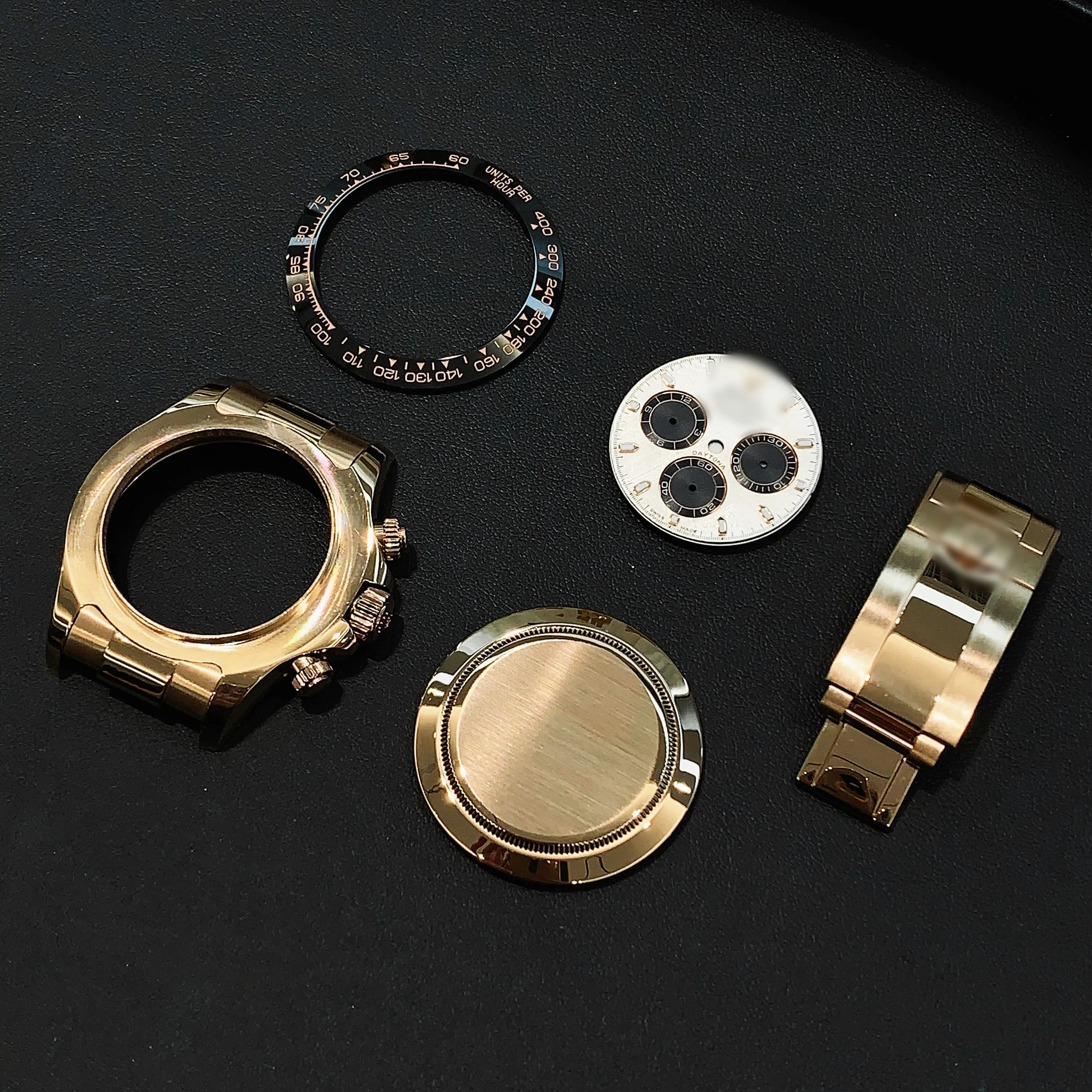 18K Gold Automatic Machinery Watch Accessories  for rl  Luxury Watch Case  bezel And  Folding Clasp With Safety