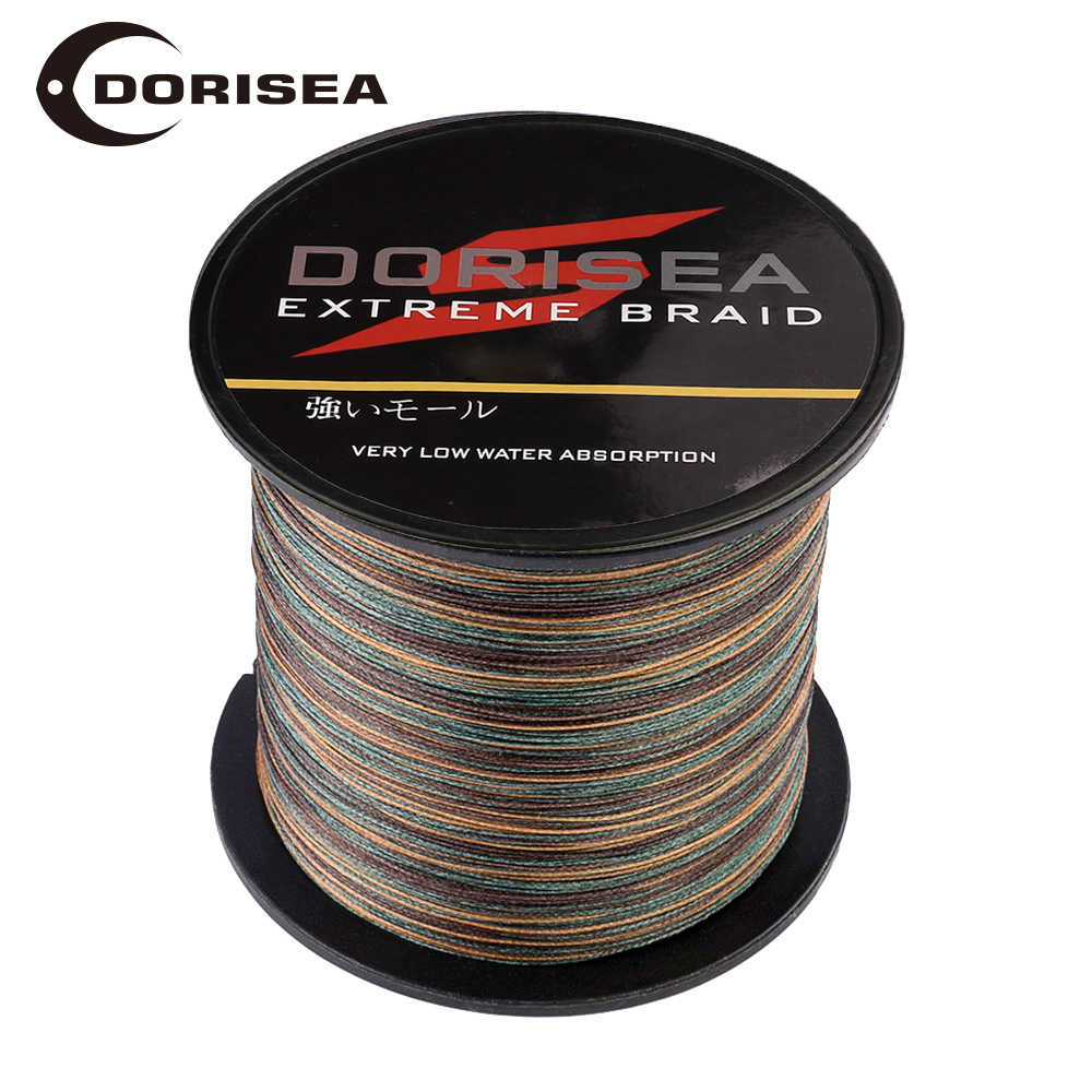 DORISEA новый цвет синий камуфляж мох камуфляж 8 жил 100 м-2000 м 6-300LB 100% PE плетеная многонитевая рыболовная леска