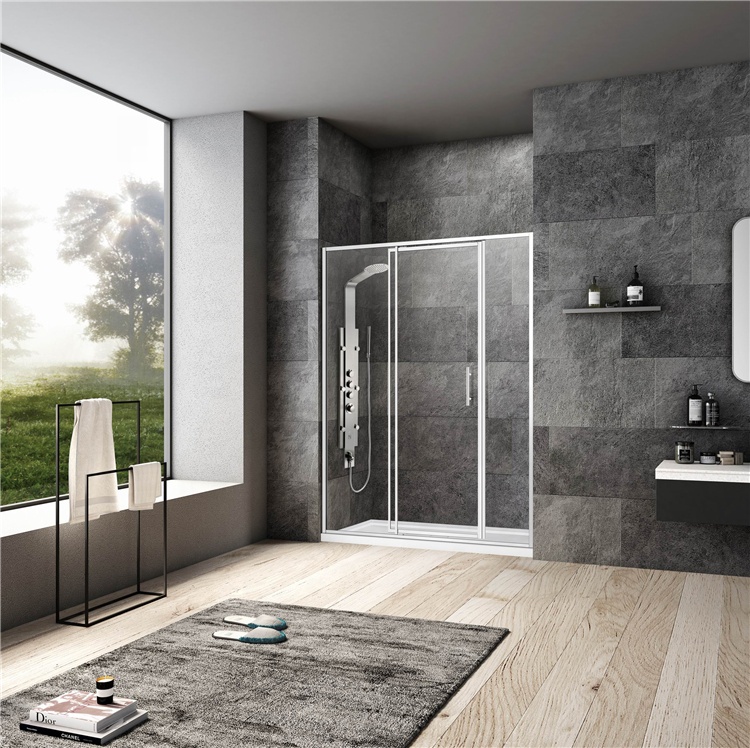 Factory custom modern bathroom hotel glass shower doors