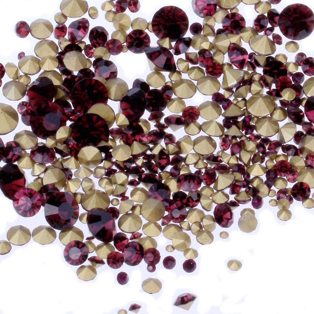 Jewelry Glass Tiny Rhinestones ss14 3.4mm Amethyst Color Fashion Pointback Crystal Stones Strass Loose Beads DIY Nail Art