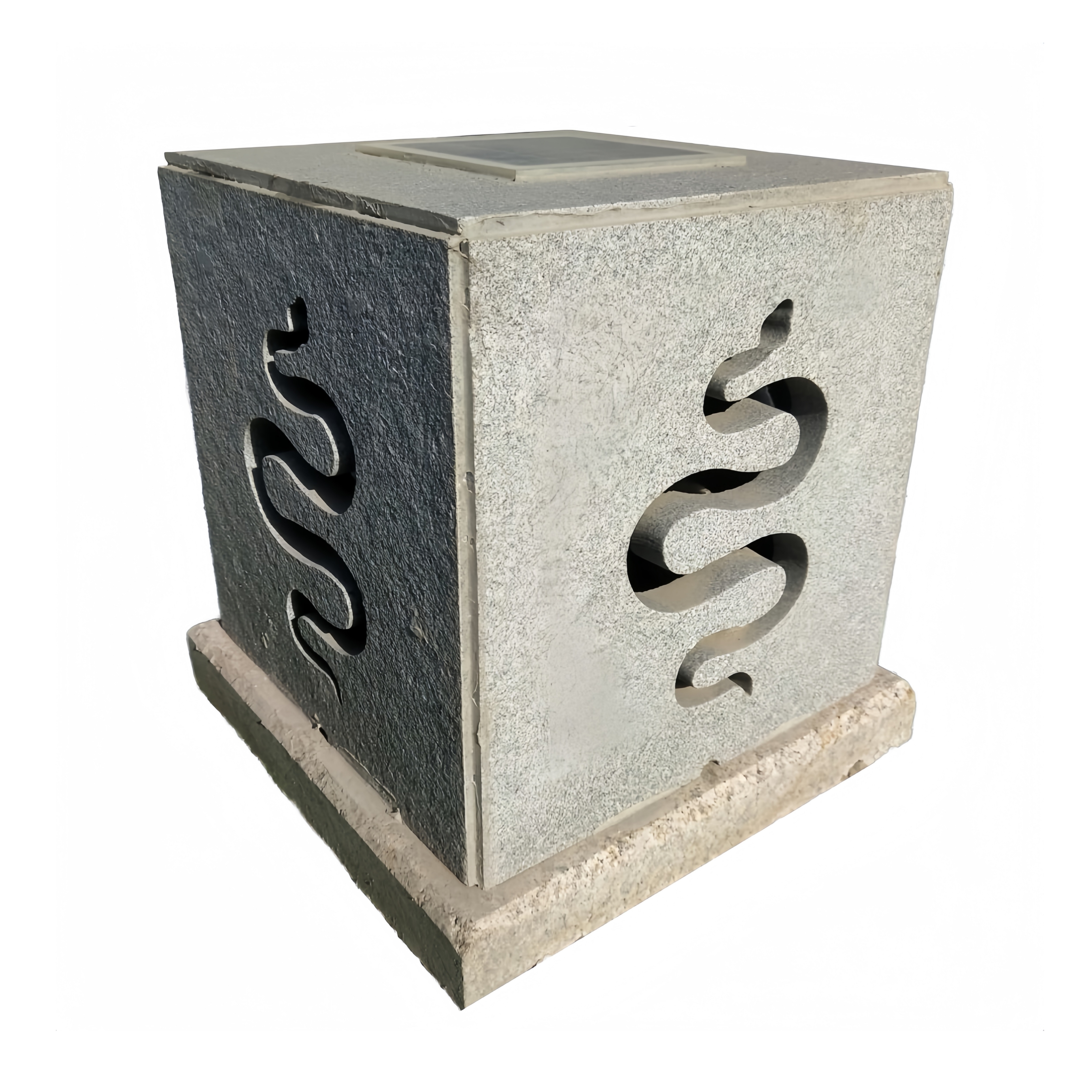 Classic China Gray Granite Pagoda Shape Garden Lamp Park Stone Lantern