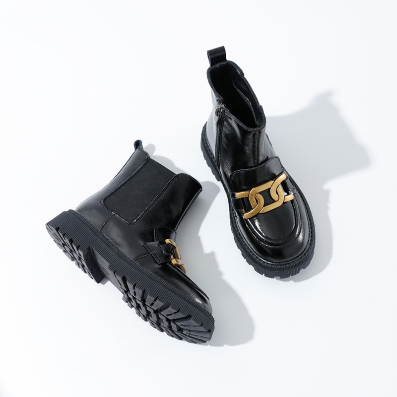 Children Boots Kids Girls Martin Boots Casual Autumn Winter PU Leather School Boy Shoes Fashion In Snow Boots