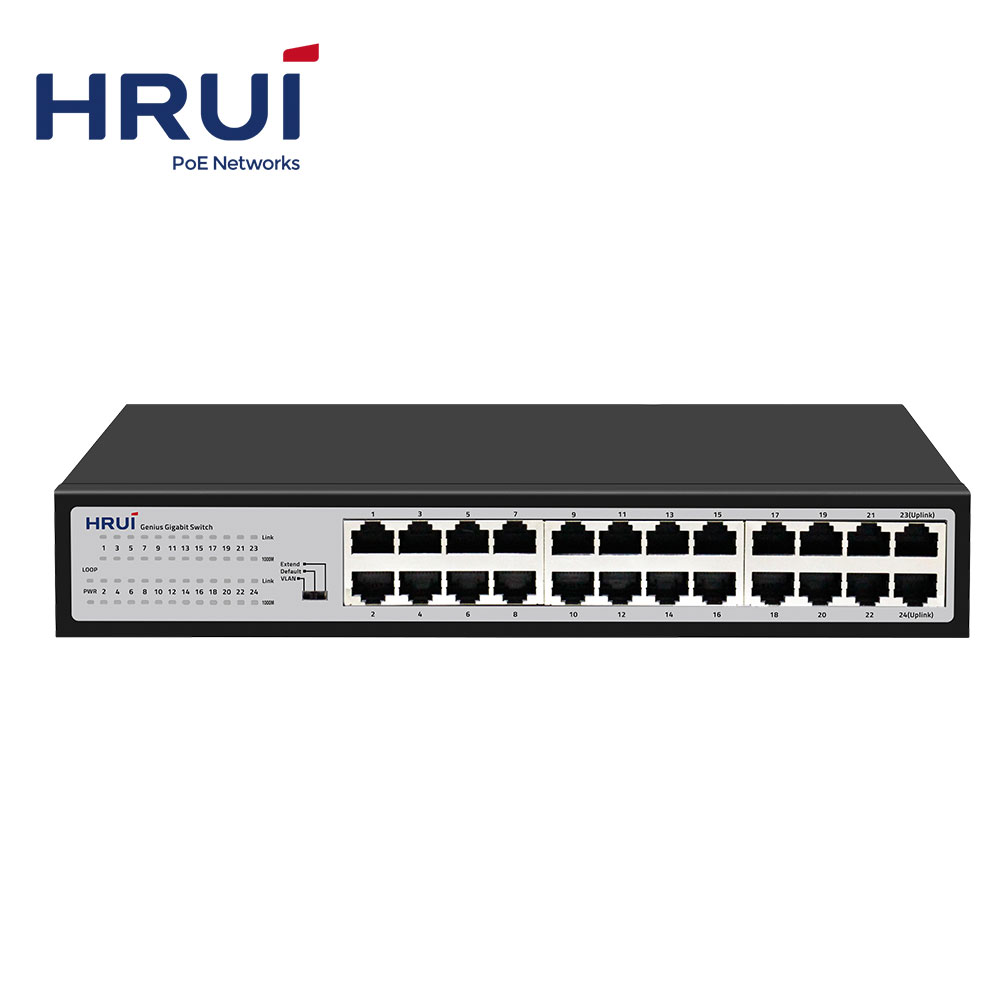 Новый неуправляемый сетевой коммутатор с сигнализацией, 24 порта Gigabit VLAN