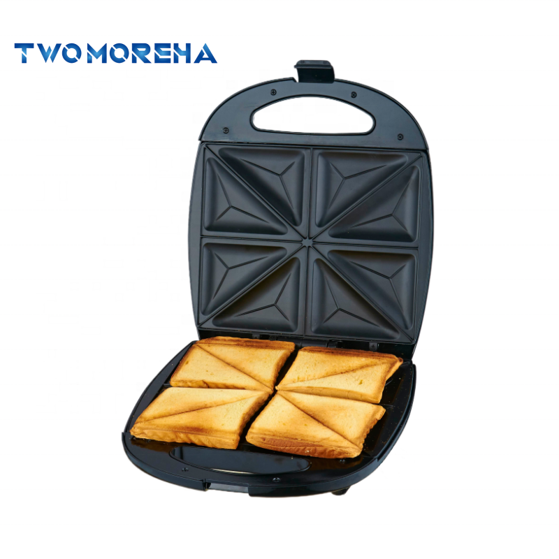 4 ломтика, тостер, гриль, треугольный вафельный пончик, орех, тарелка для торта, по выбору, устройство для приготовления сэндвичей на завтрак, бытовая машина для приготовления сэндвичей