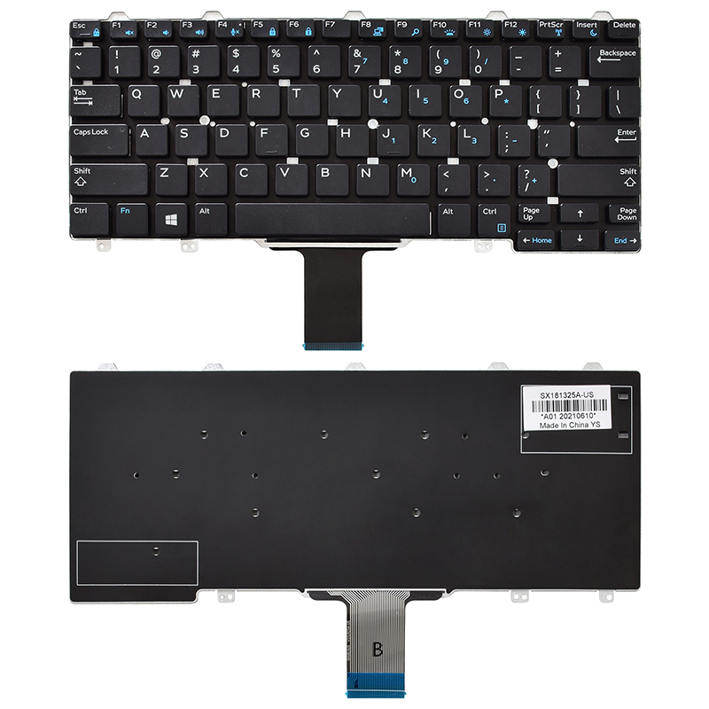 Hot Selling New US Laptop Keyboard for Dell Latitude 3150 3160 3340 3350 5250 P25S 7250 E5250 E5270 E7250 Without Frame