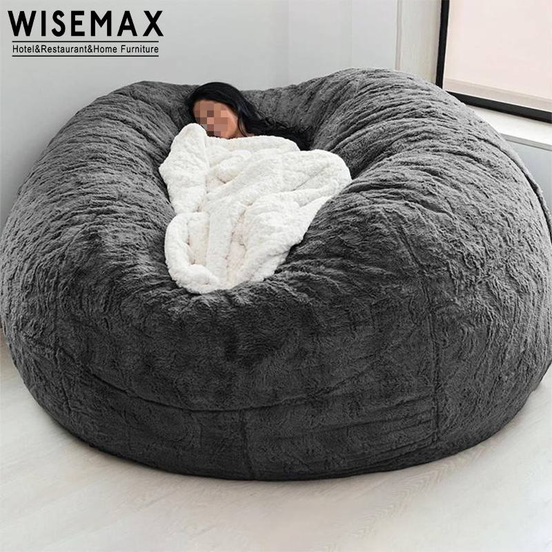 Мебель WISEMAX, оптовая продажа, диван-пуф, гигантский пуф, 7 футов, пена с эффектом памяти, большой ленивый диван-кровать, огромный гигантский мешок, чехол для стула
