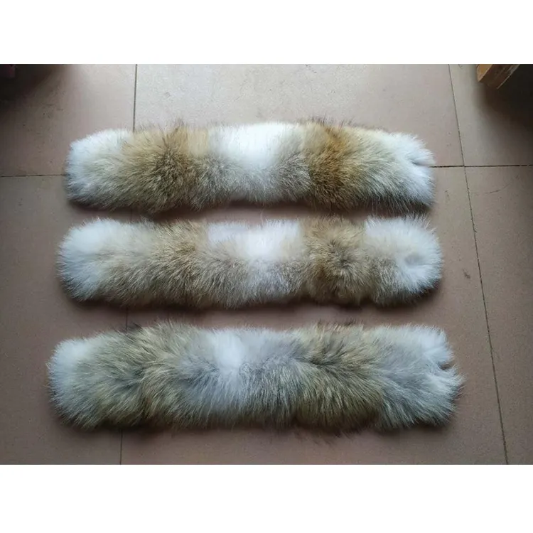 Best quality natural coyote fur collar real coyote fur hood for parka