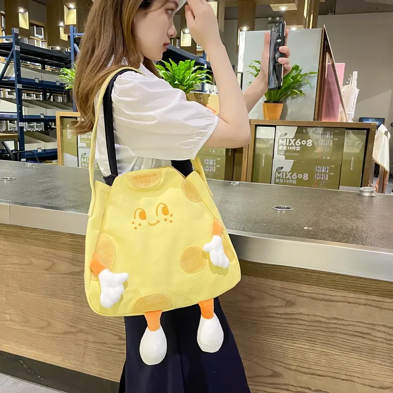 2022 New Kawaii Cute Cartoon shoulder bag shopping handbag cute girls canvas tote bag