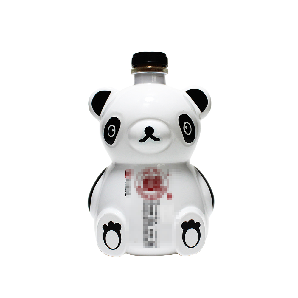 Empty Liquor Bottle Customize Design Spray White Color Animal Panda Glass Bottle