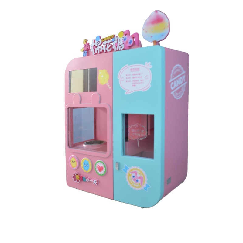 intelligent double Cabinet automatic cotton candy making machines vending machine fancy self-service machines