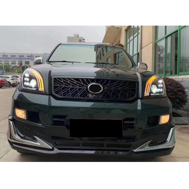 Комплект кузова автомобильные бамперы губа с подсветкой для Prado Fj 120 моделька