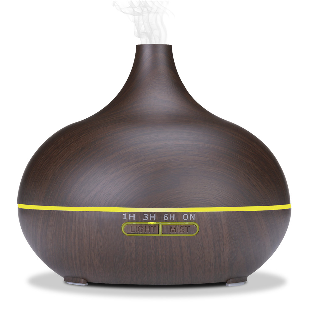 Home Wood Grain Aroma Diffuser Essential Oil Mist Maker Ultrasonic Air Humidifier Aromatherapy Diffuser for Home Office