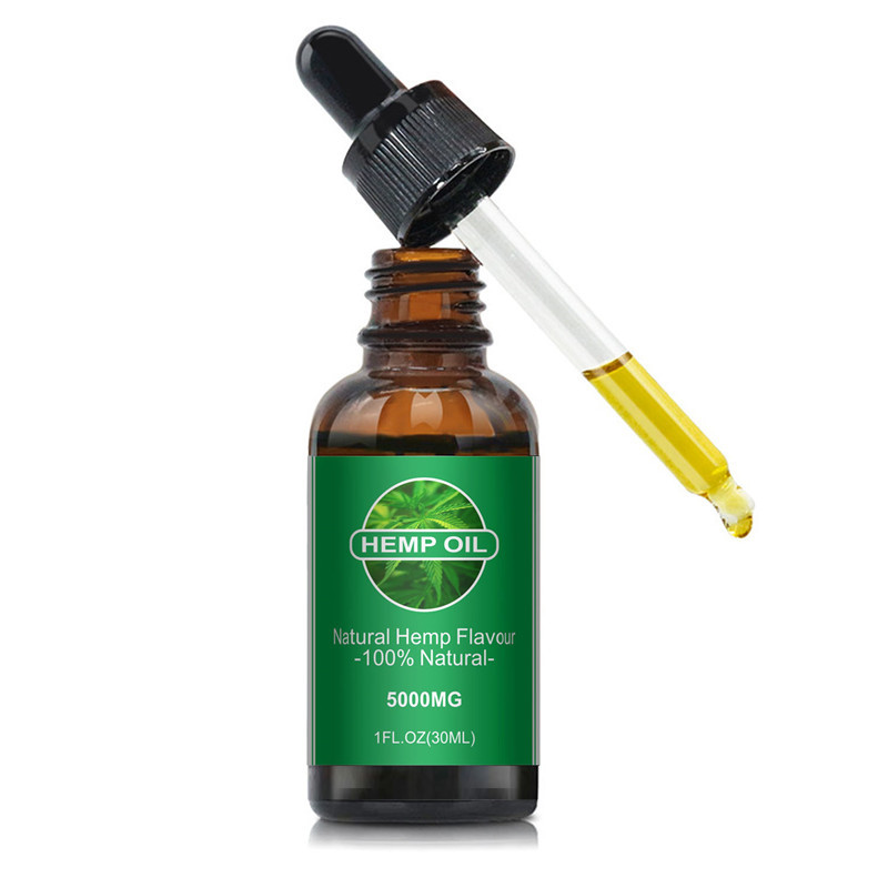 Масляный экстракт семян конопли CBD от частного бренда-5000 мг для снятия беспокойства и стресса
