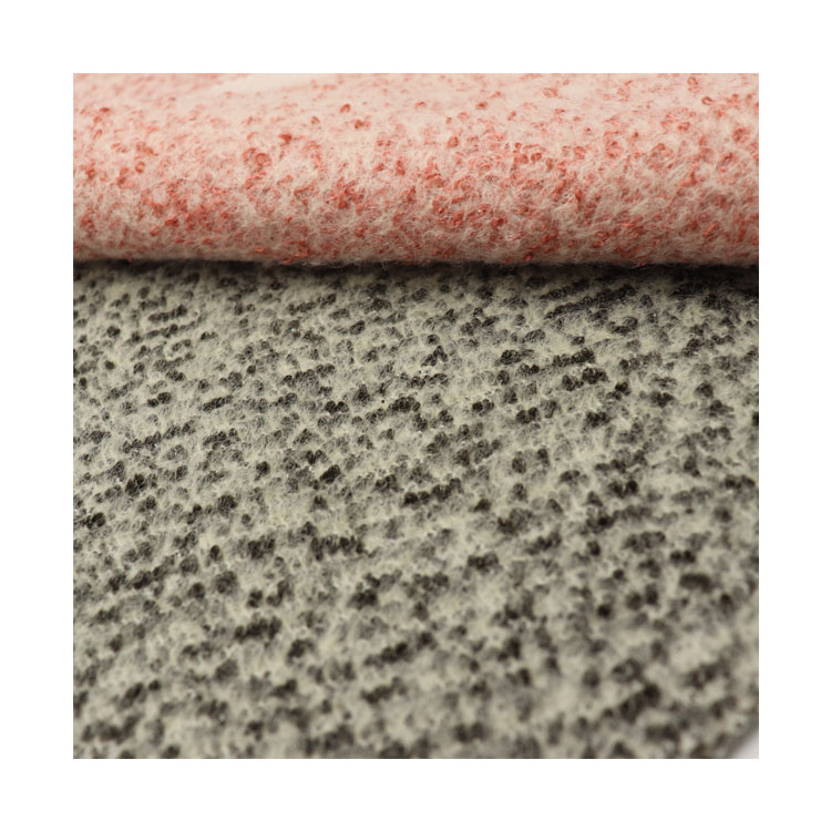 Amazon Hot sale single side wool retro woolen knitted tweed fabric.