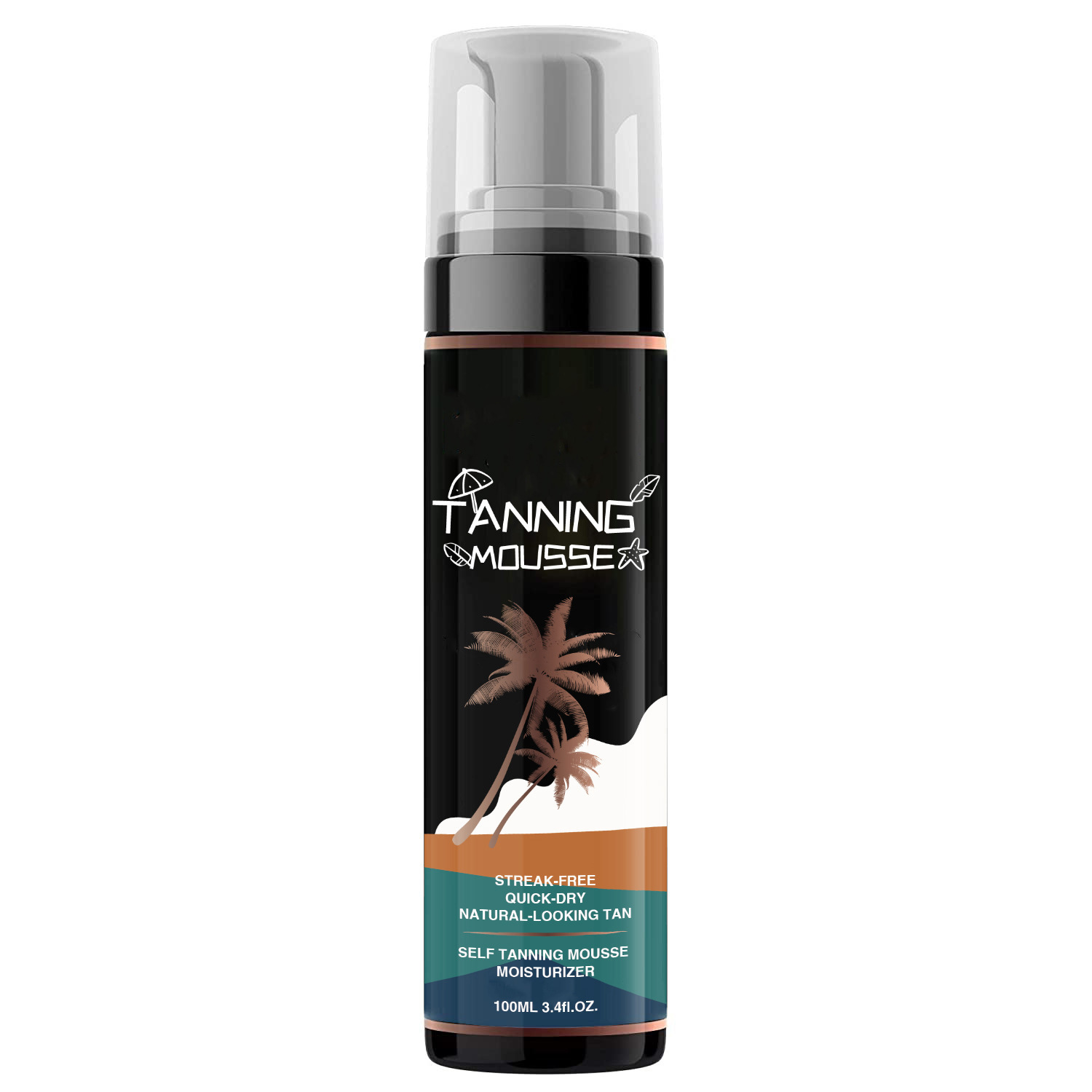 private label self tanning mousse dark organic tanning mousse lotion toner serum for skin care