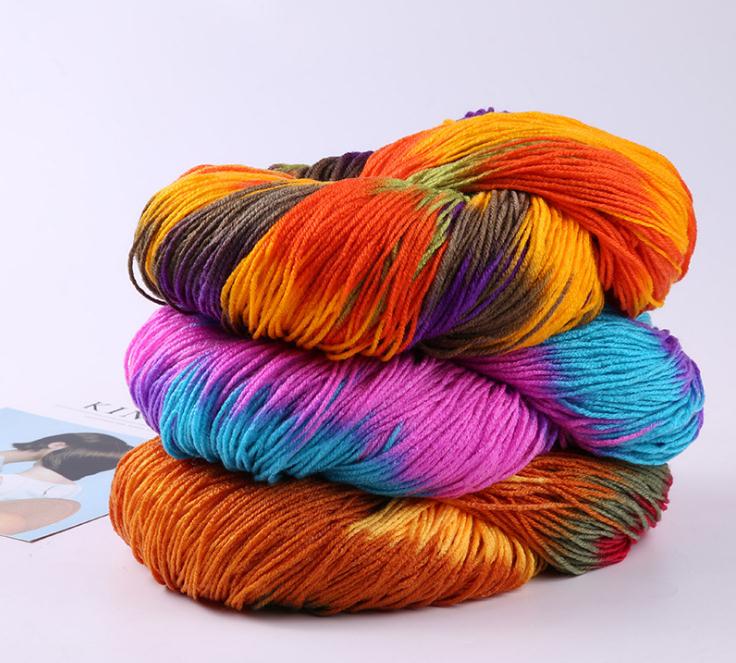 Charmkey mixed color DK acrylic yarn 8 ply